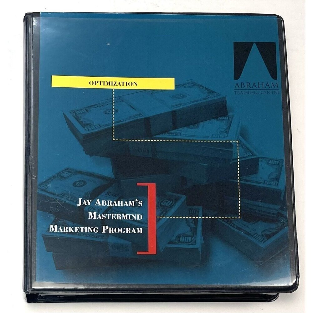Jay Abraham's MASTERMIND MARKETING PROGRAM: Optimization (VHS, 2-Tape Set) EUC